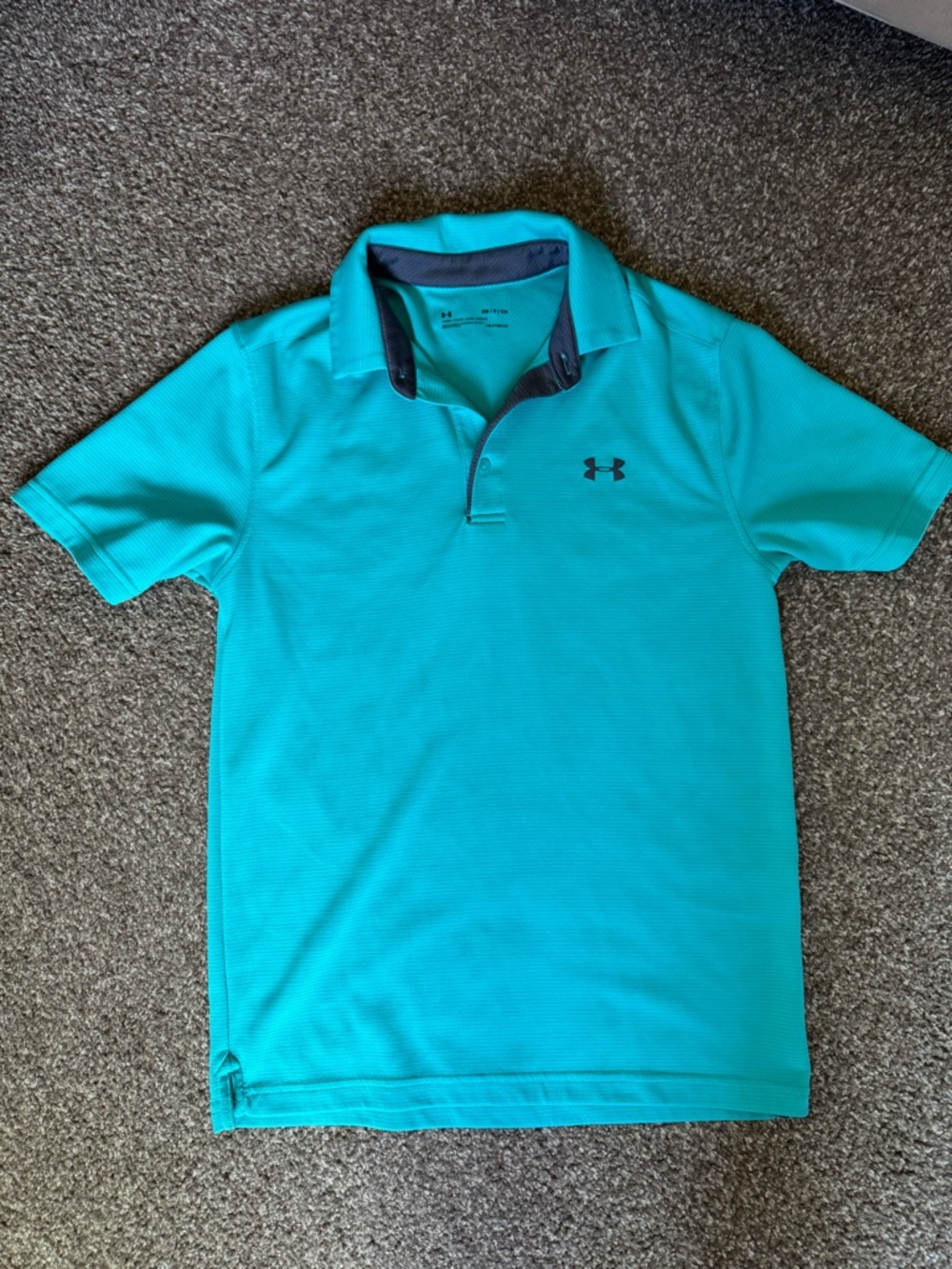 Under Armour Men's Teal Polo with gray Trim